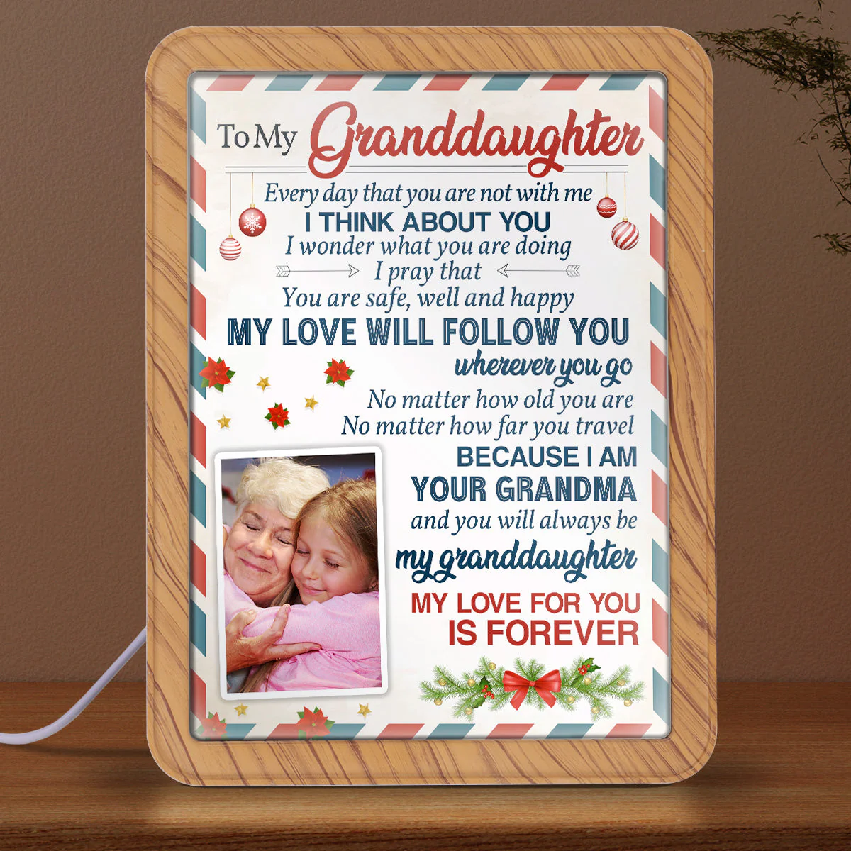 My Love Will Follow You Wherever You Go - Personalized Custom Magic Mirror - Image 3