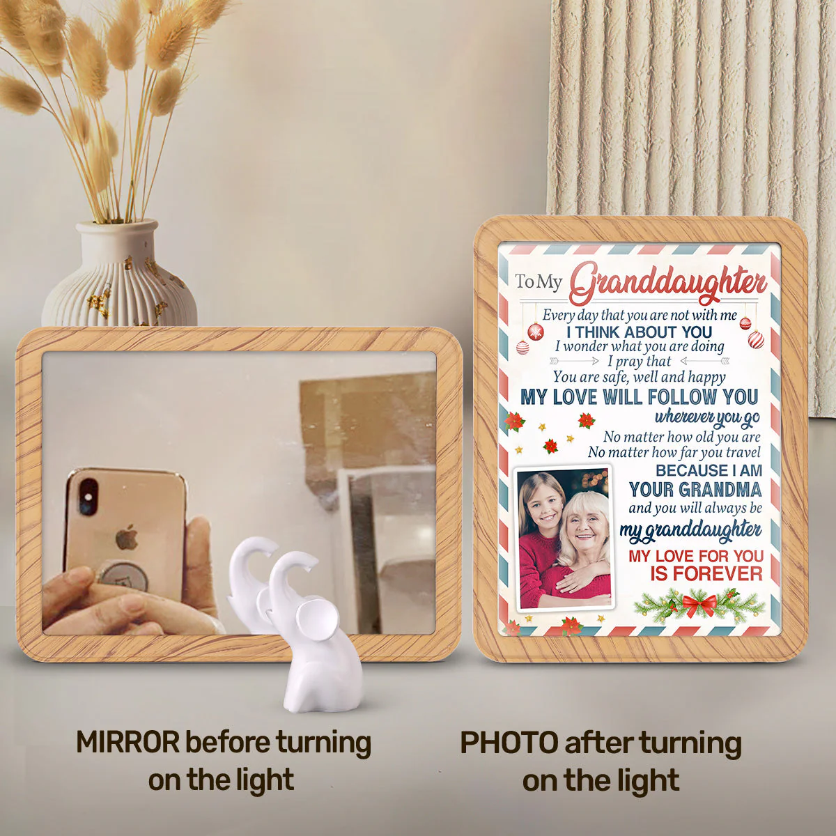 My Love Will Follow You Wherever You Go - Personalized Custom Magic Mirror - Image 6