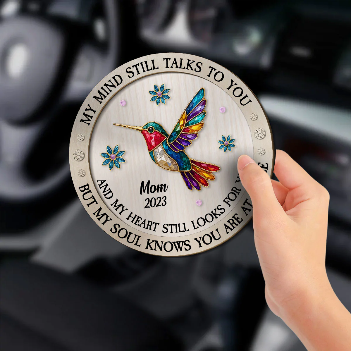 My Mind My Heart My Soul Memorial - Personalized Custom Car Visor Clip - Image 2