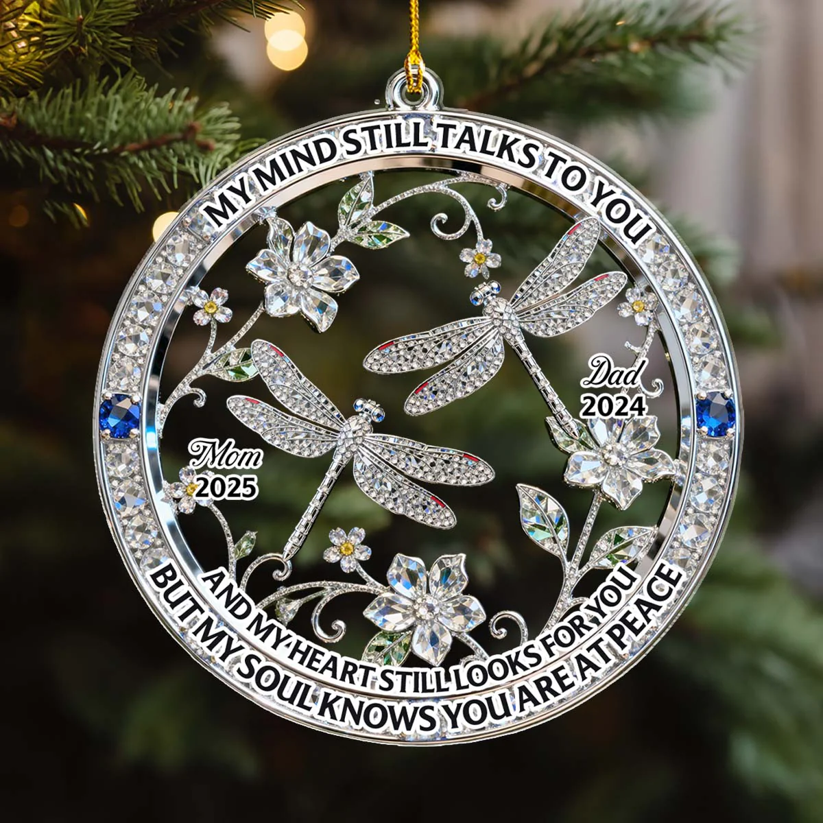 My Mind My Heart - Personalized Custom Acrylic Ornament - Image 3