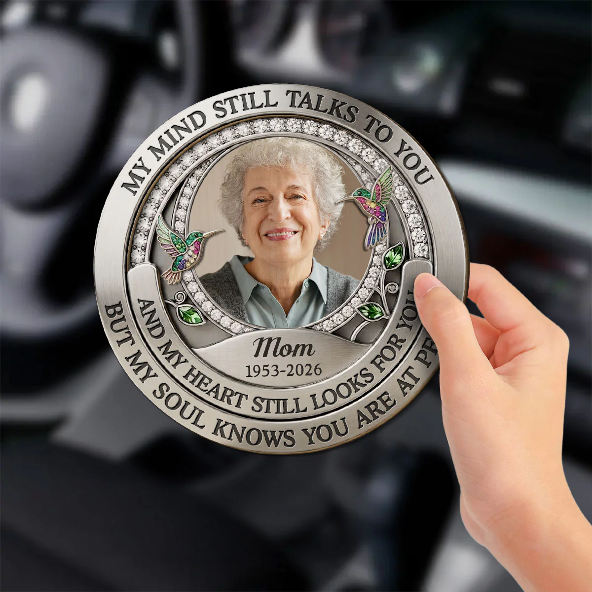 My Mind Still Talk To You - Personalized Custom Car Visor Clip - Image 2