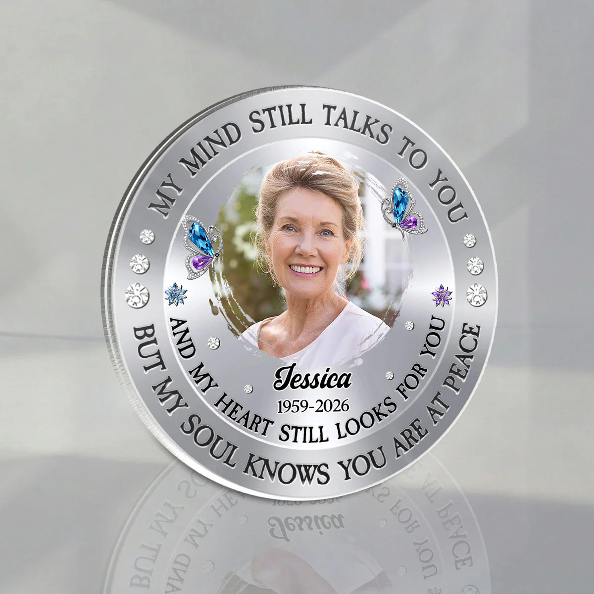 My Mind Still Talks To You - Personalized Custom Acrylic Car Visor Clip - Image 4