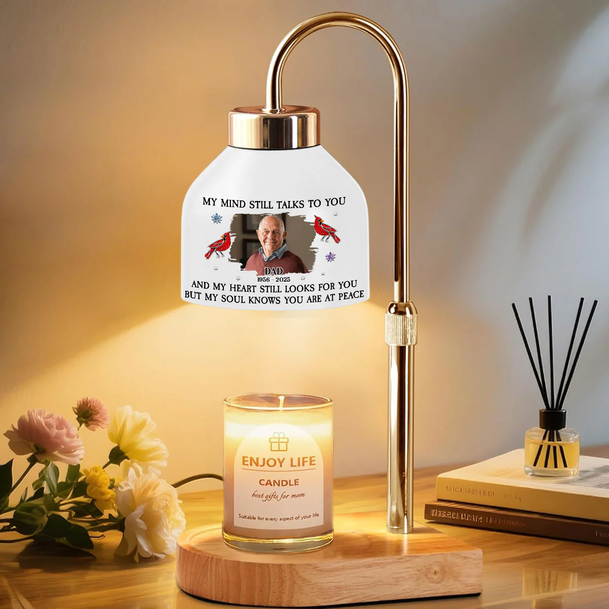 My Mind Talks To You - Personalized Custom Candle Warmer Lamp - Image 3