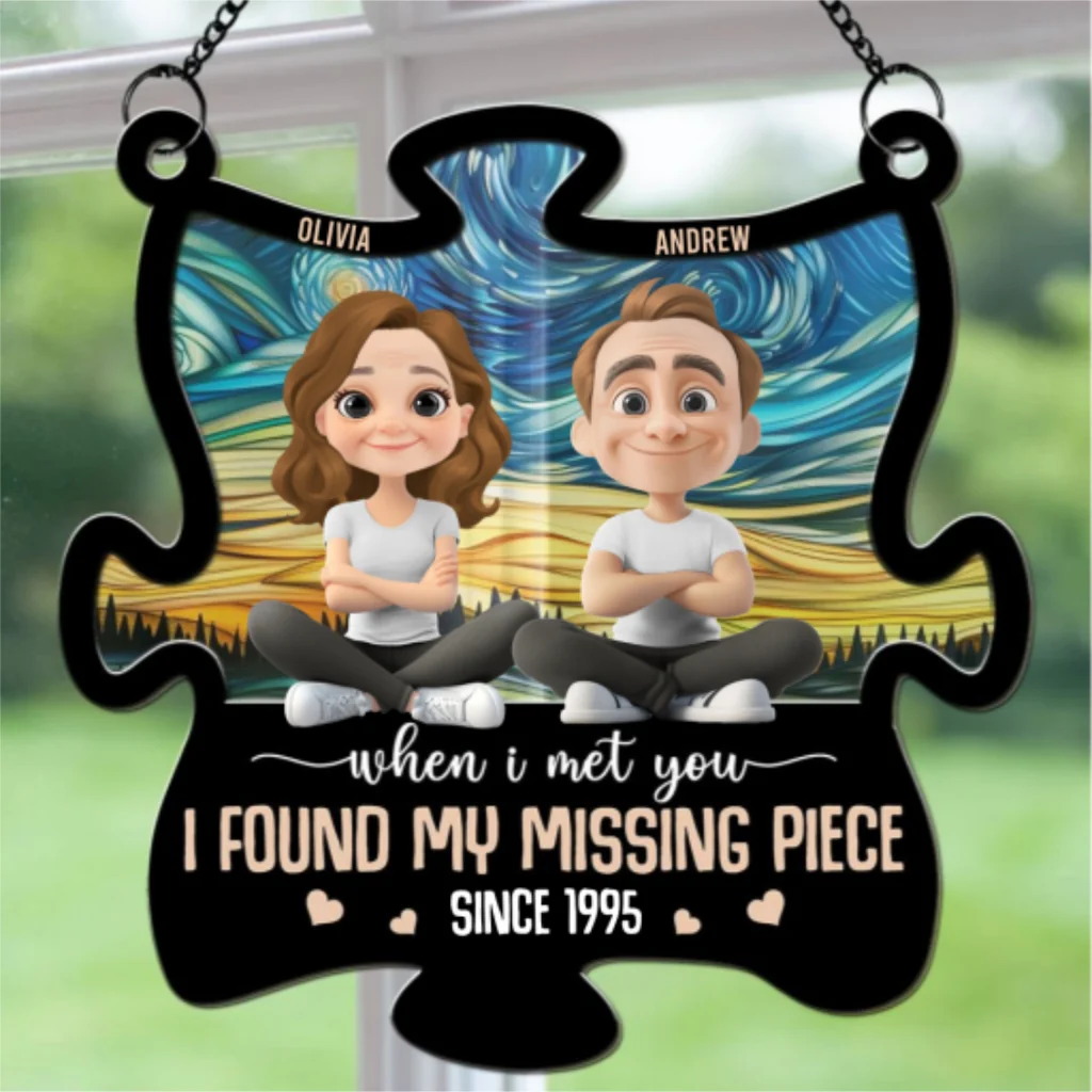 My Missing Piece I Love You - Personalized Custom Suncatcher - Image 6