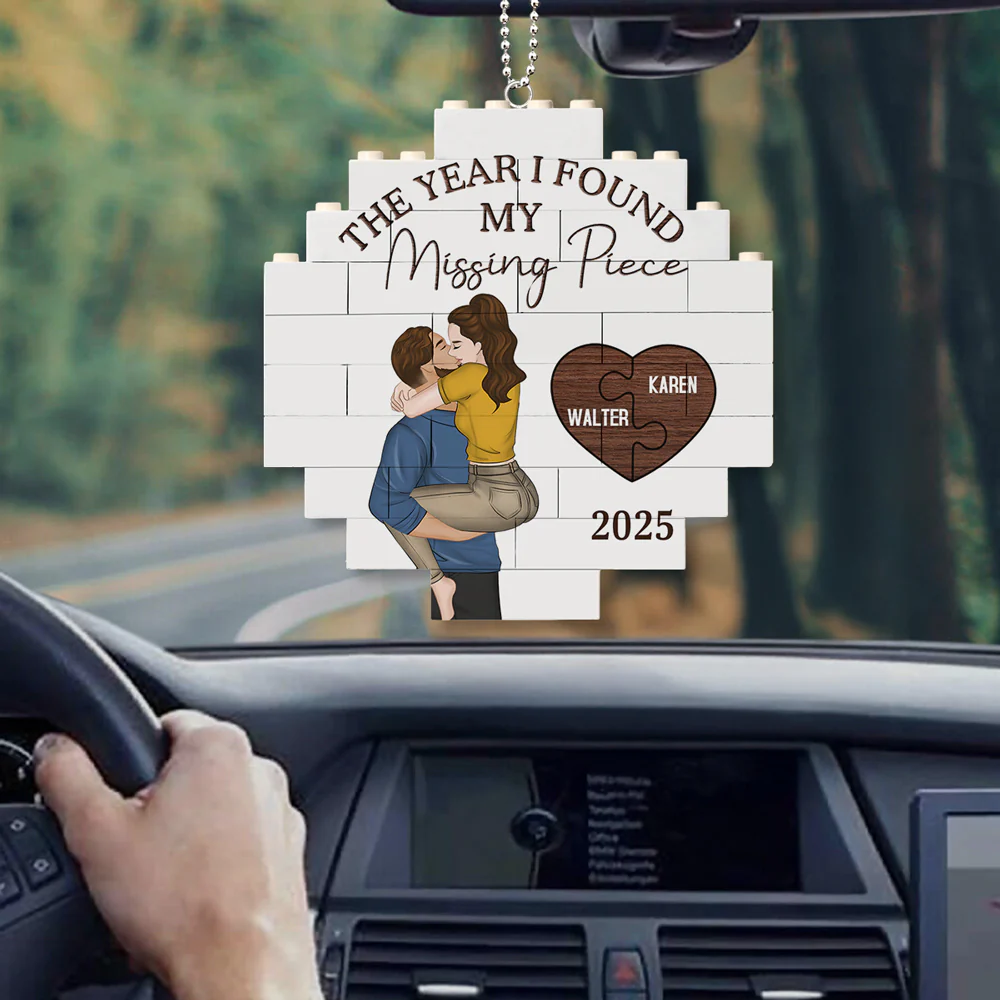 My Missing Piece - Personalized Custom Puzzle Car Ornament - Image 2