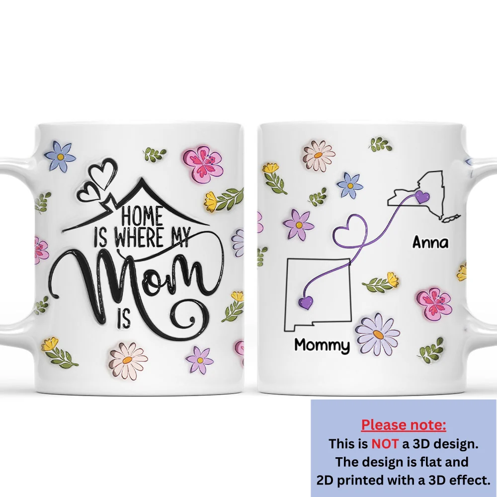 My Mom Is My Home - Personalized Custom 3D Inflated Effect Mug - Image 7