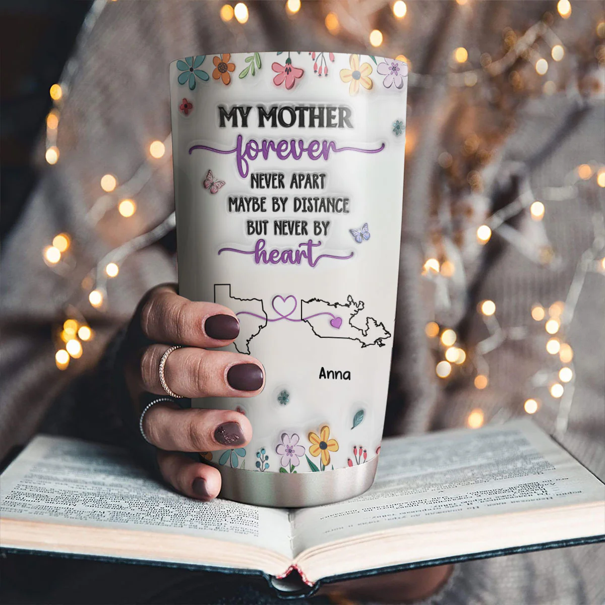 My Mother Forever - Personalized Custom 3D Inflated Effect Tumbler - Image 5