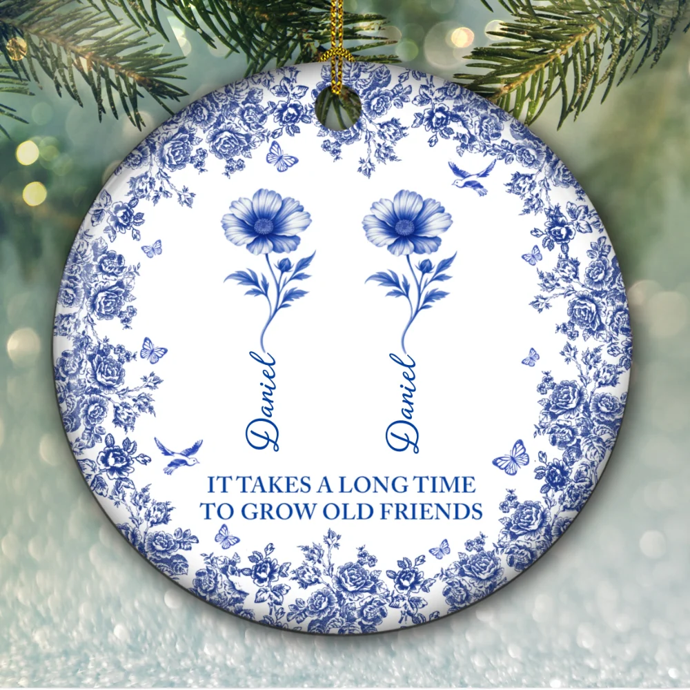 My Old Friends - Personalized Custom Ceramic Ornament - Image 5