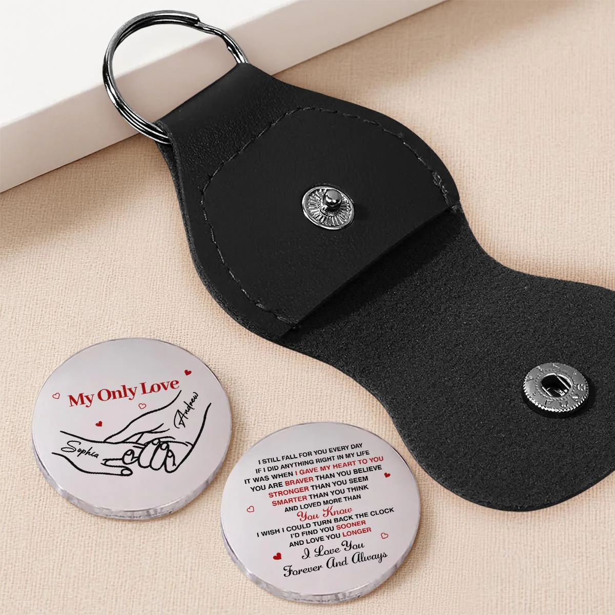 My Only Love - Personalized Custom Pocket Hug - Image 2