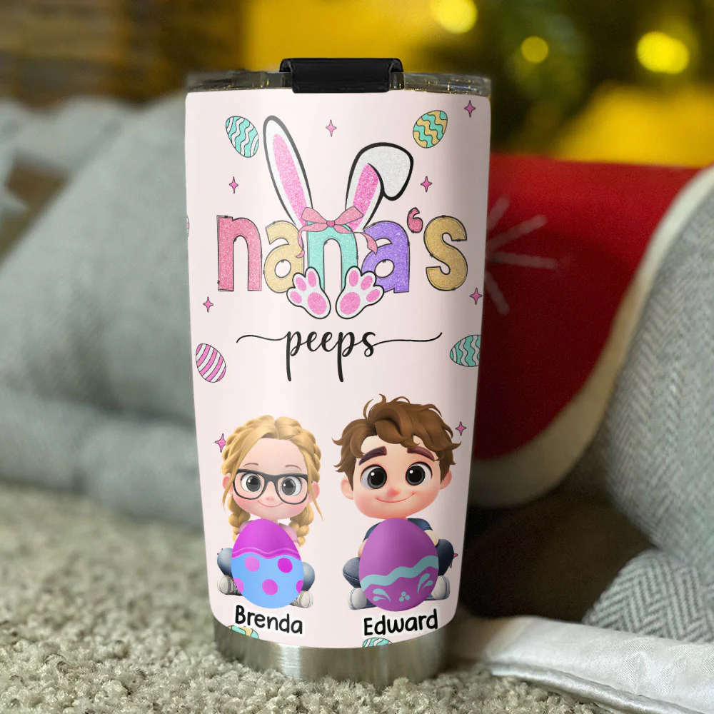 My Peeps Call Me Grandma - Personalized Custom Tumbler - Image 4