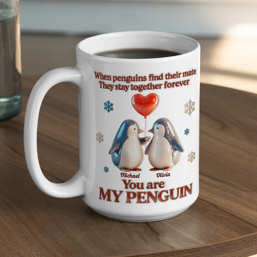 My Penguin Forever - Personalized Custom 3D Effect Coffee Mug - Image 3