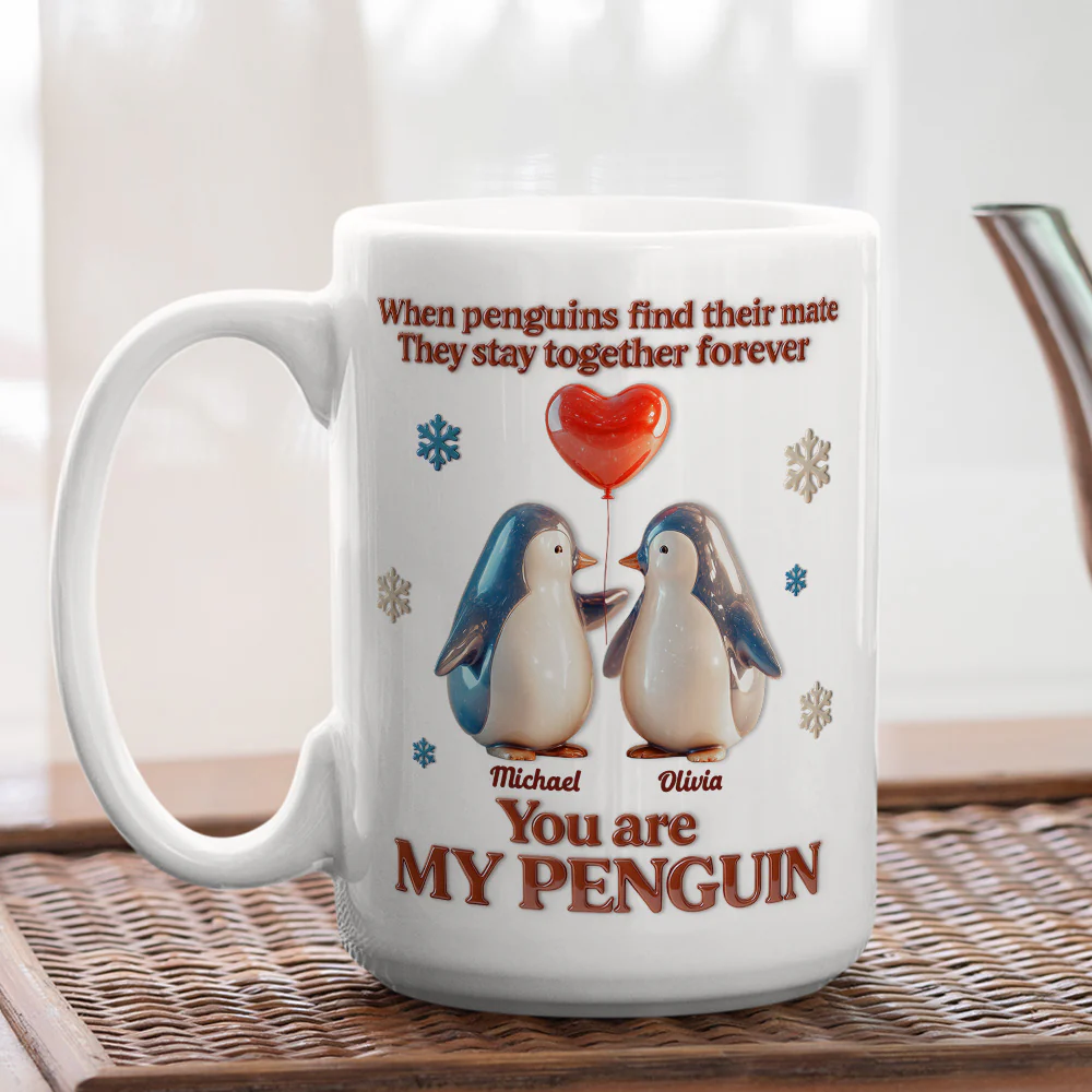 My Penguin Forever - Personalized Custom 3D Effect Coffee Mug - Image 4