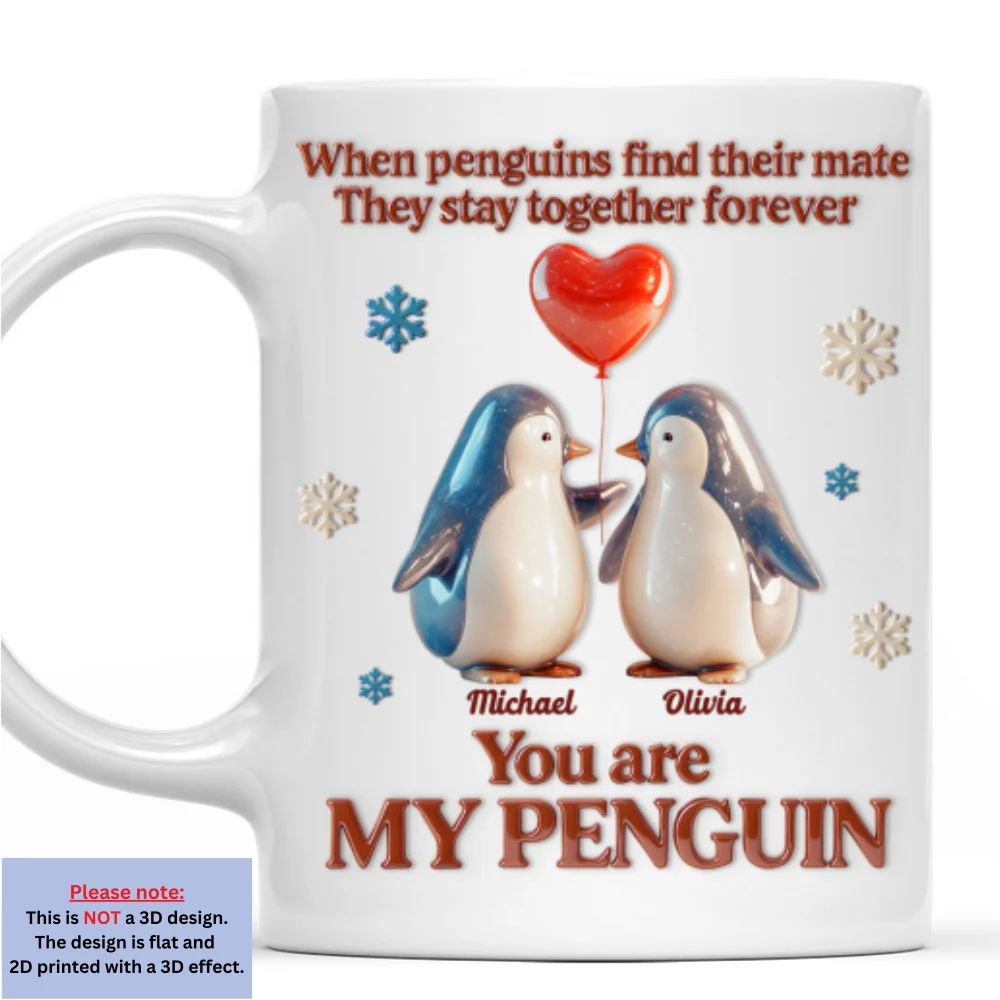 My Penguin Forever - Personalized Custom 3D Effect Coffee Mug - Image 7