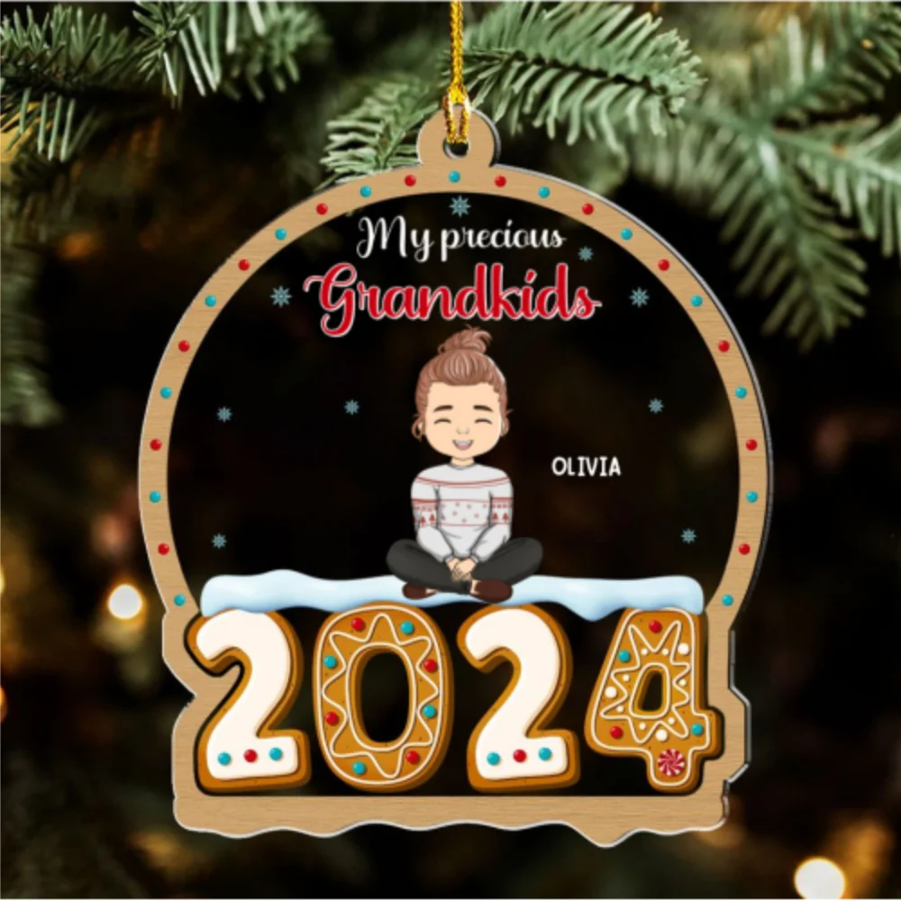 My Precious Grandkids - Personalized Custom Acrylic Ornament - Image 5