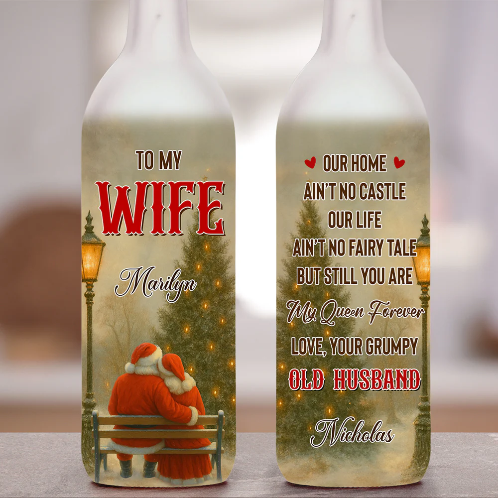 My Queen Forever - Personalized Custom Bottle Lamp - Image 4
