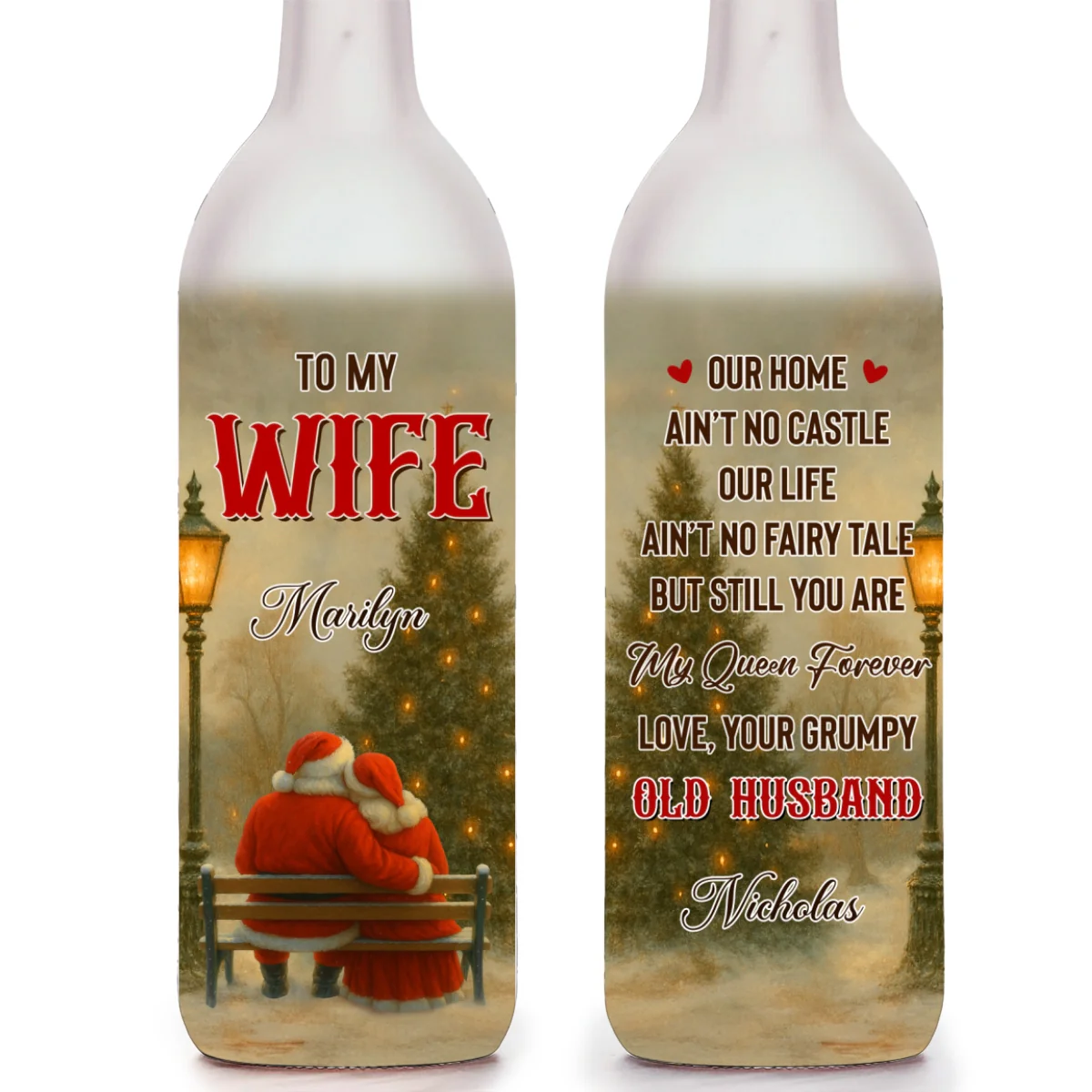 My Queen Forever - Personalized Custom Bottle Lamp - Image 6