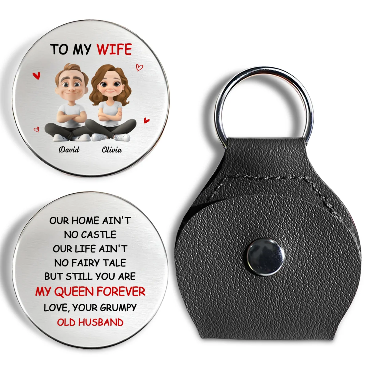 My Queen - Personalized Custom Pocket Hug - Image 7