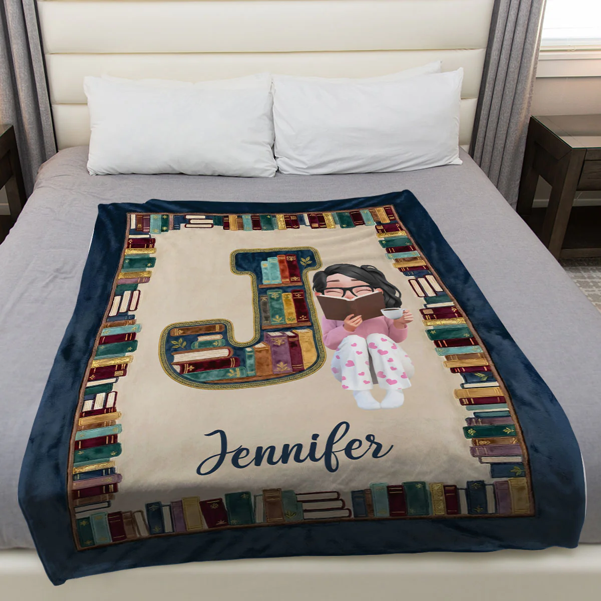 My Reading Blanket - Personalized Custom Fleece Blanket - Image 5