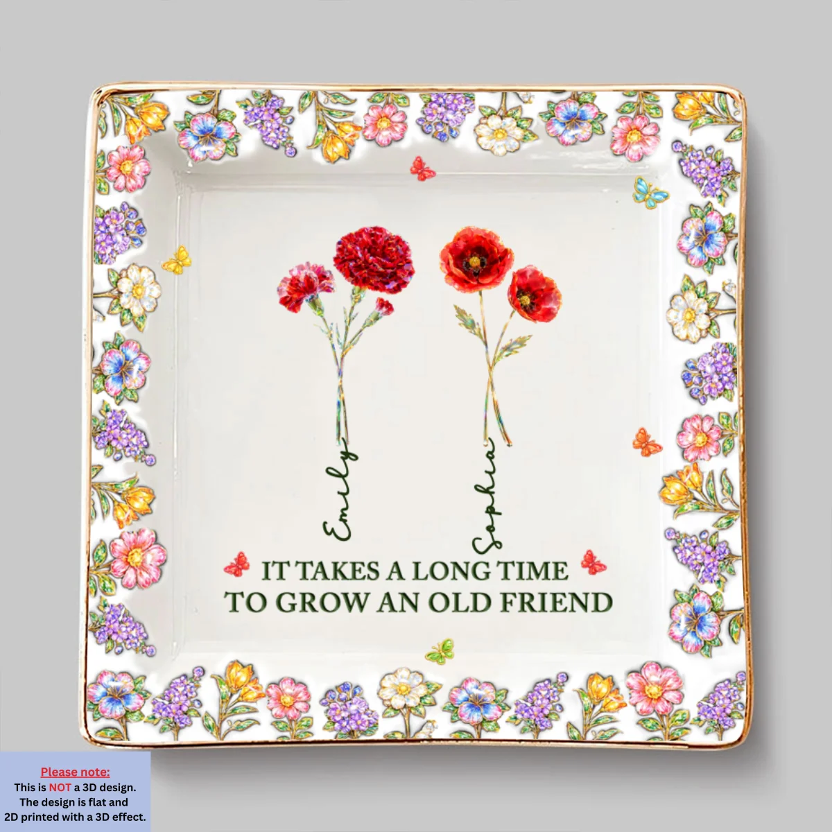 My Real Friends Sisters - Personalized Custom 3D Effect Jewelry Dish - Image 7