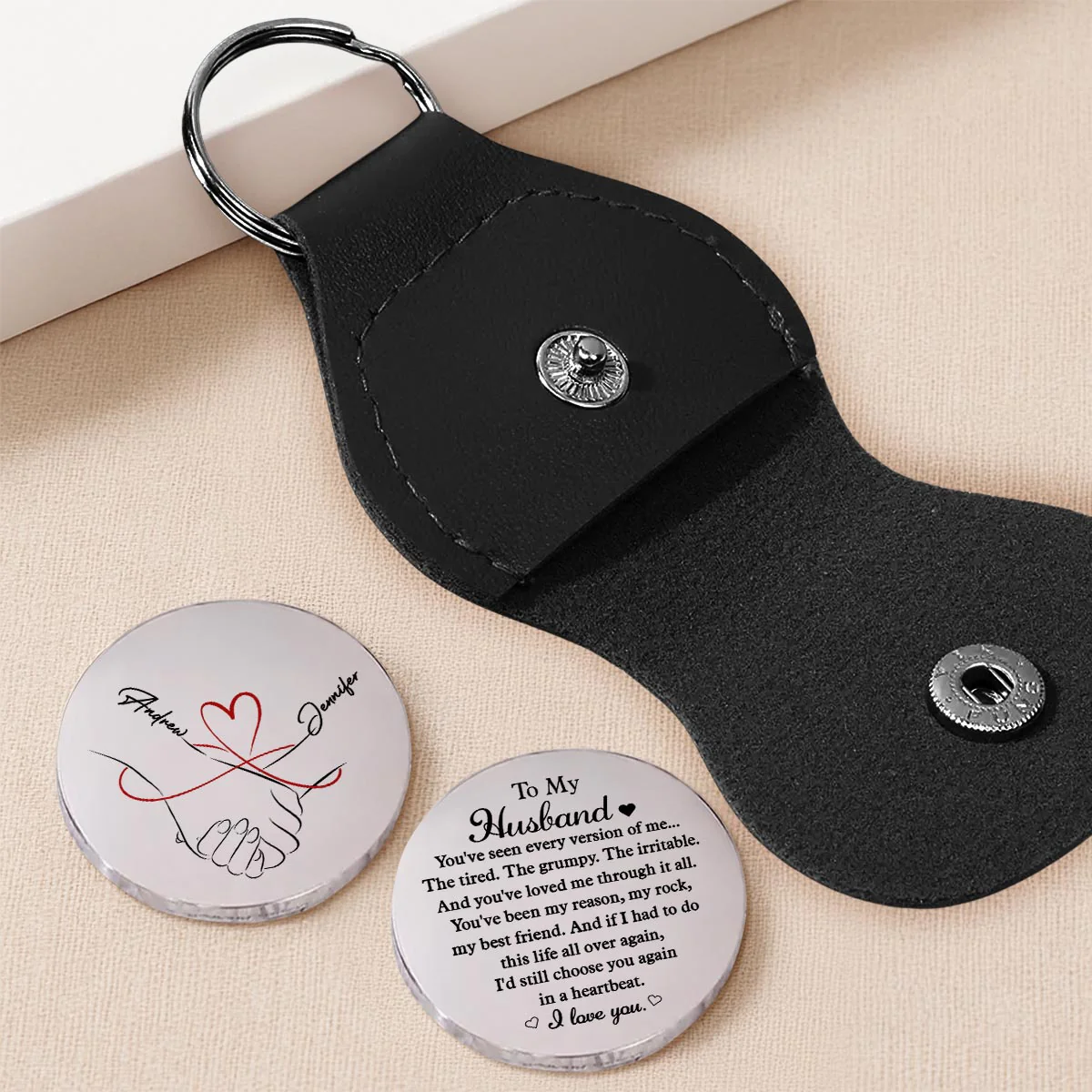 My Rock My Best Friend - Personalized Custom Pocket Hug - Image 2