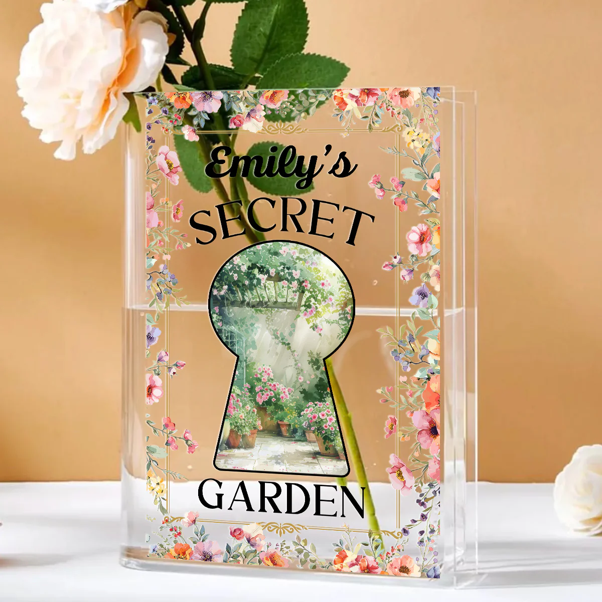 My Secret Garden - Personalized Custom Acrylic Book Vase - Image 4