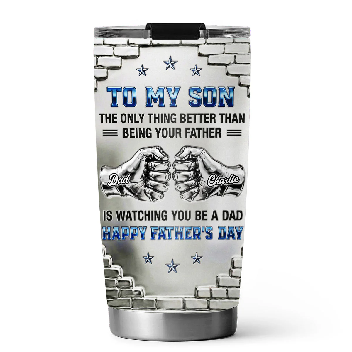 My Son Be A Dad 2 - Personalized Custom 3D Effect Tumbler
