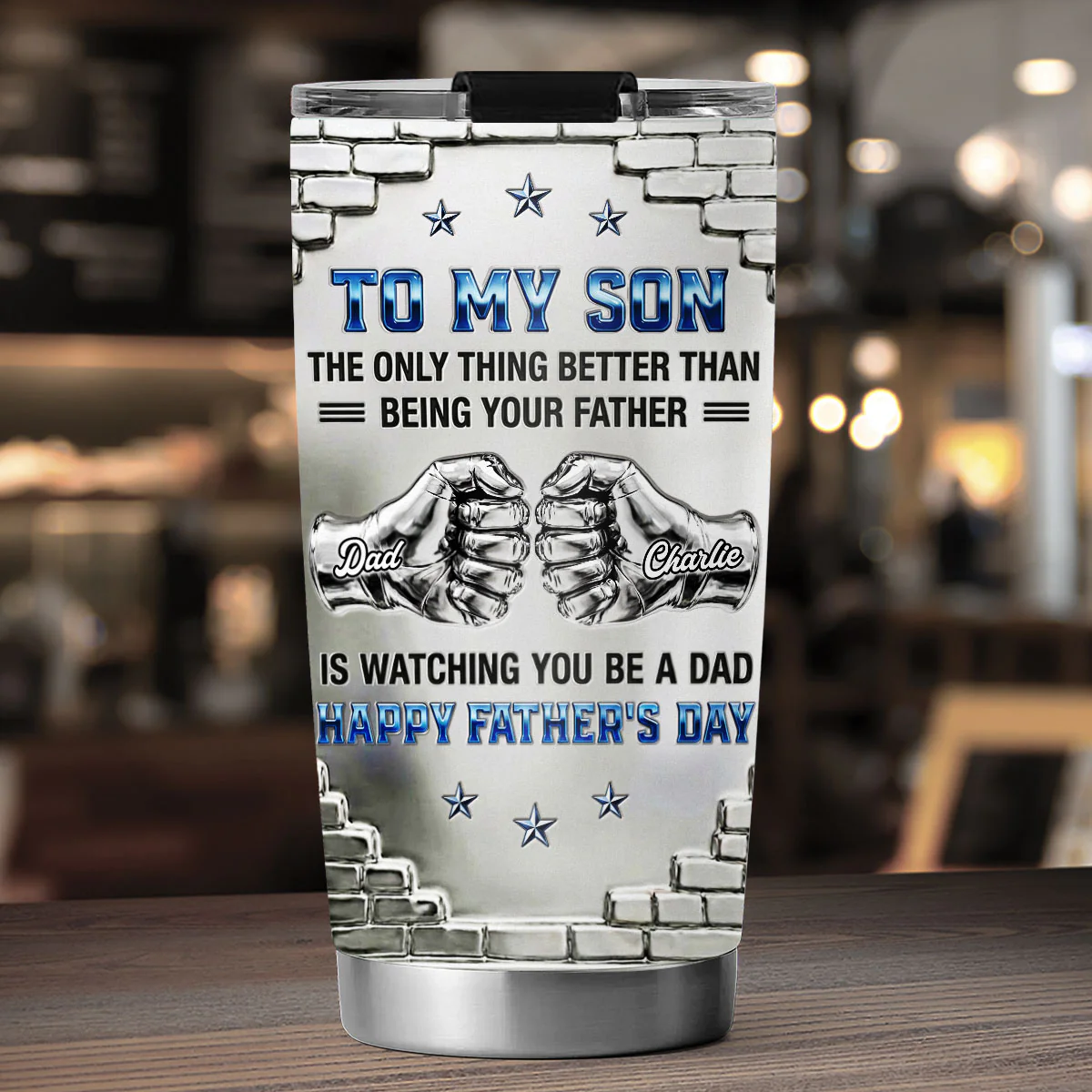 My Son Be A Dad 2 - Personalized Custom 3D Effect Tumbler - Image 2