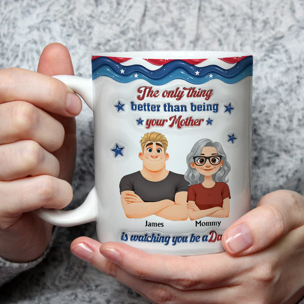 My Son Be A Dad - Personalized Custom 3D Inflated Effect Mug - Image 3