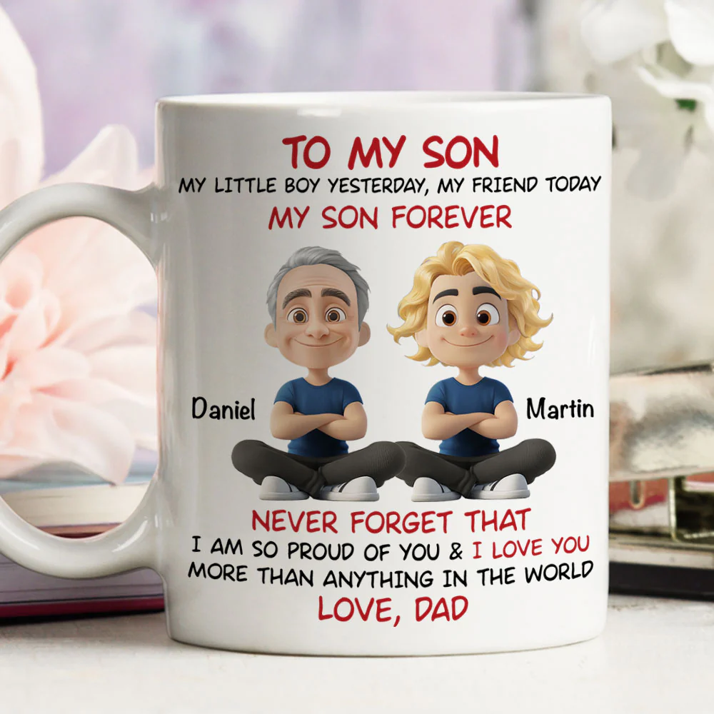 My Son Forever - Personalized Custom Coffee Mug - Image 3