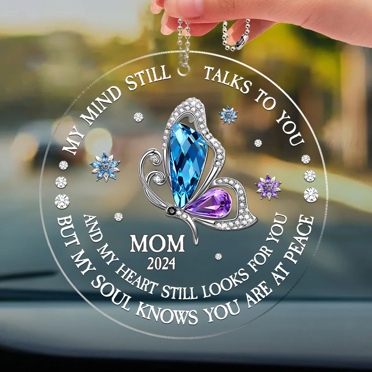 My Soul Knows You Are At Peace - Personalized Custom Car Ornament - Image 4