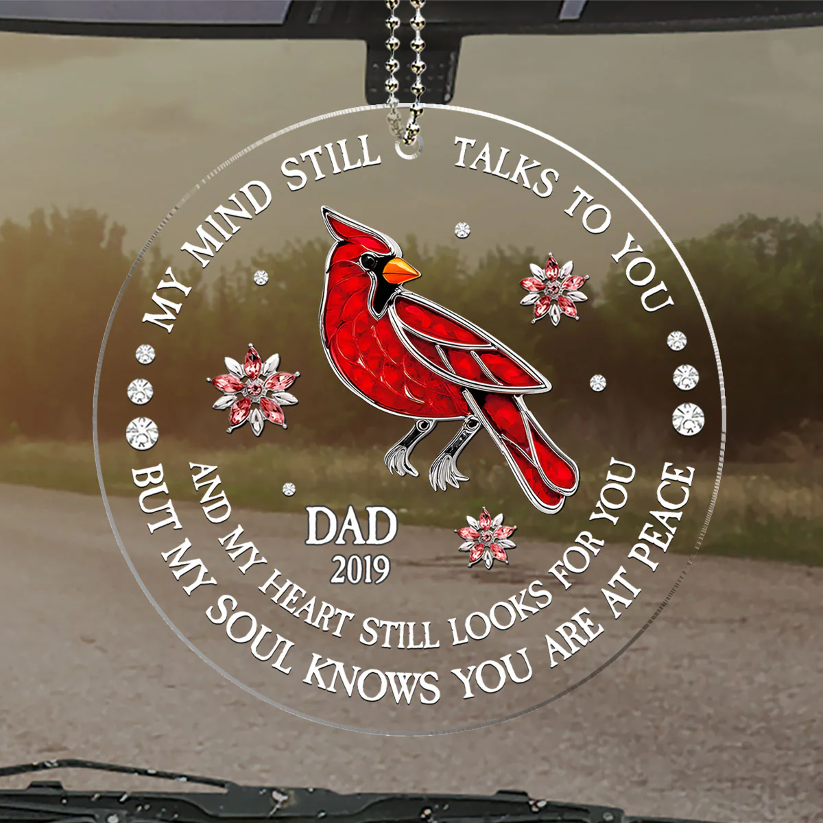 My Soul Knows You Are At Peace - Personalized Custom Car Ornament - Image 5