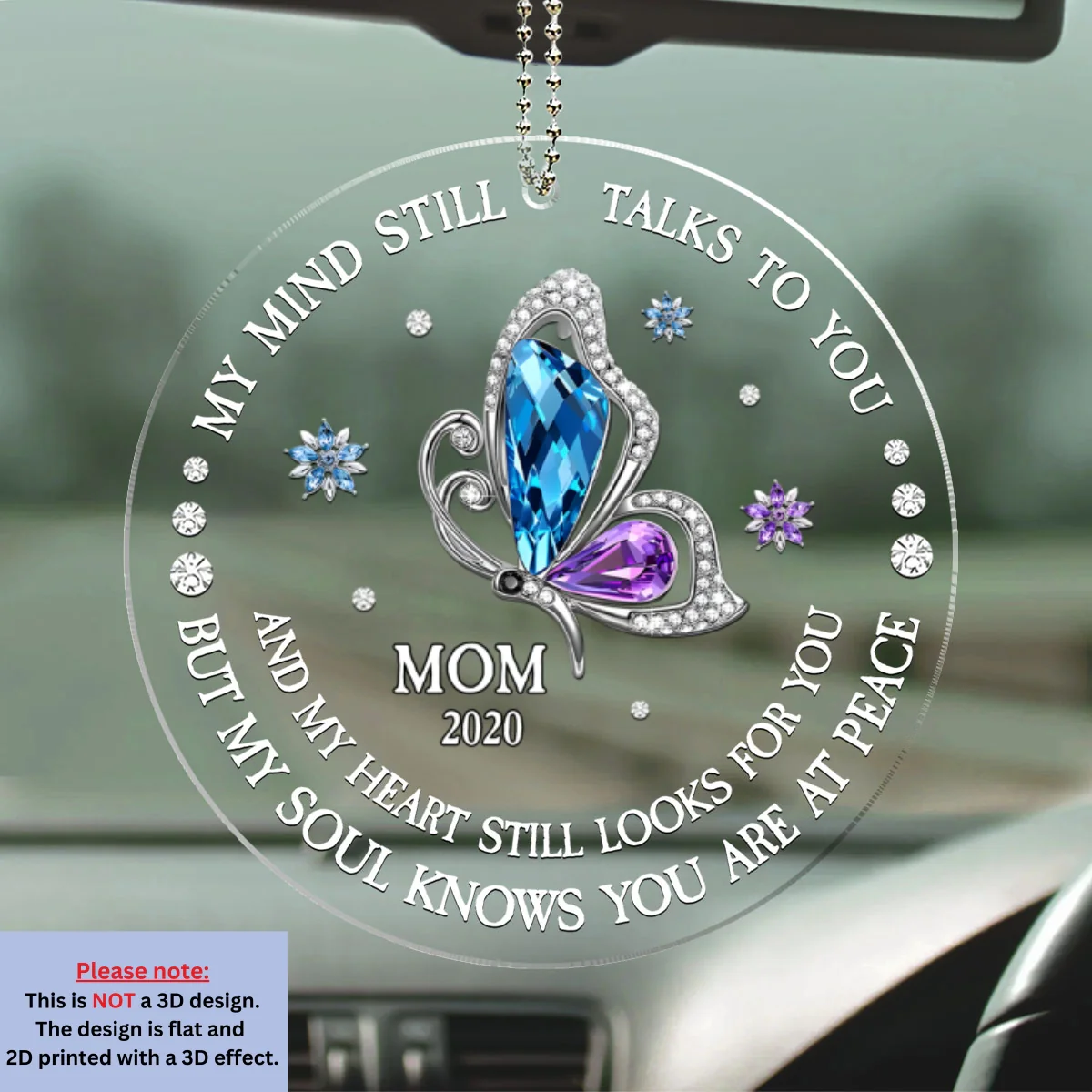 My Soul Knows You Are At Peace - Personalized Custom Car Ornament - Image 6
