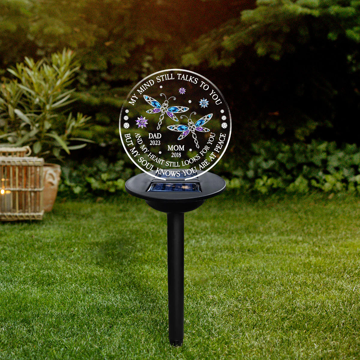 My Soul Knows You Are At Peace - Personalized Custom Solar Light - Image 3