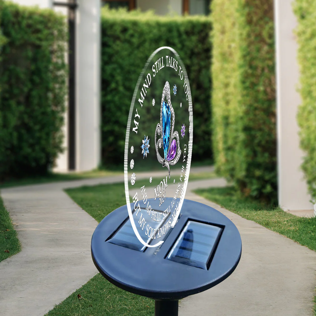My Soul Knows You Are At Peace - Personalized Custom Solar Light - Image 4
