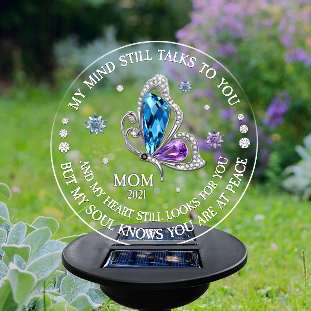 My Soul Knows You Are At Peace - Personalized Custom Solar Light - Image 5