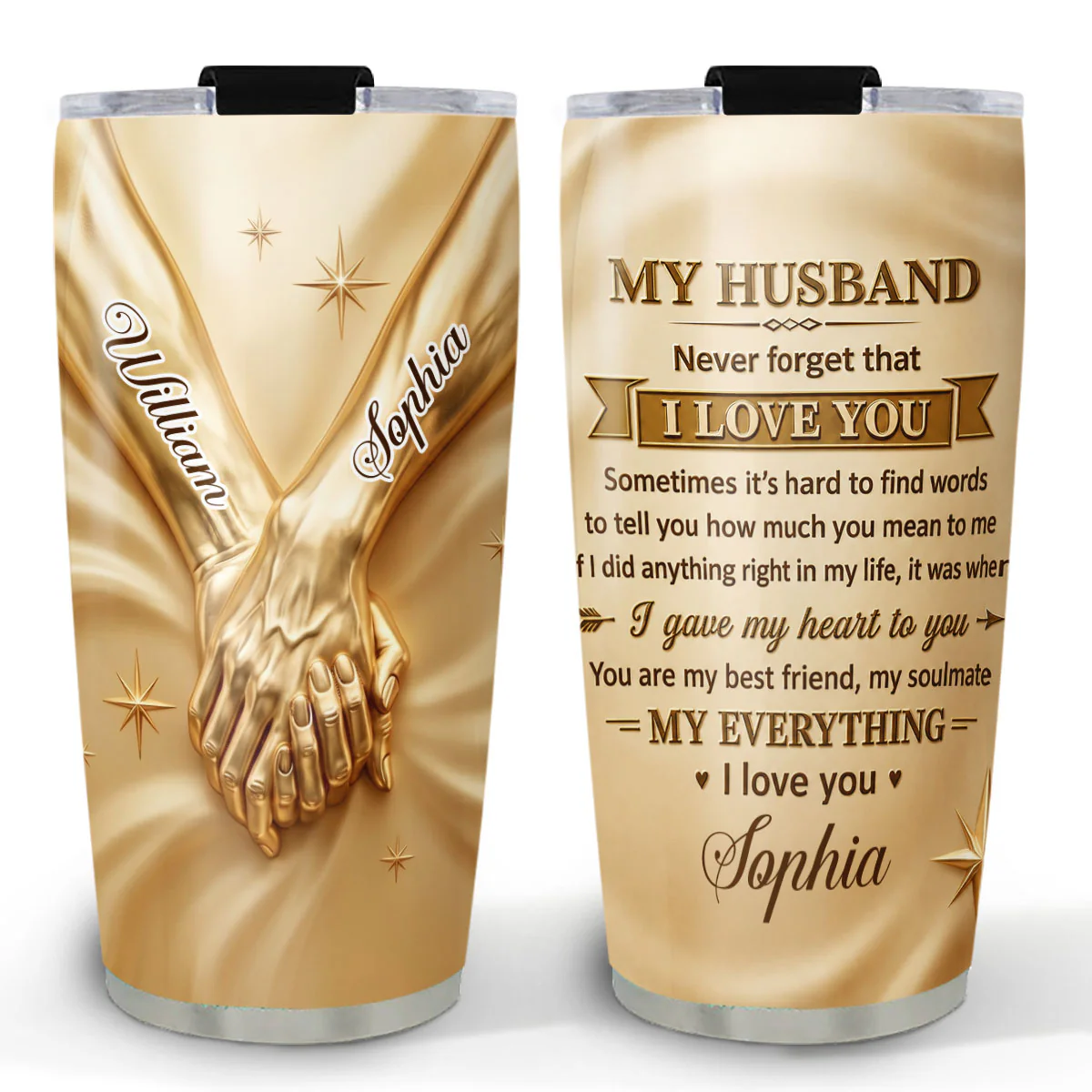 My Soulmate And My Everything - Personalized Custom 3D Effect Tumbler