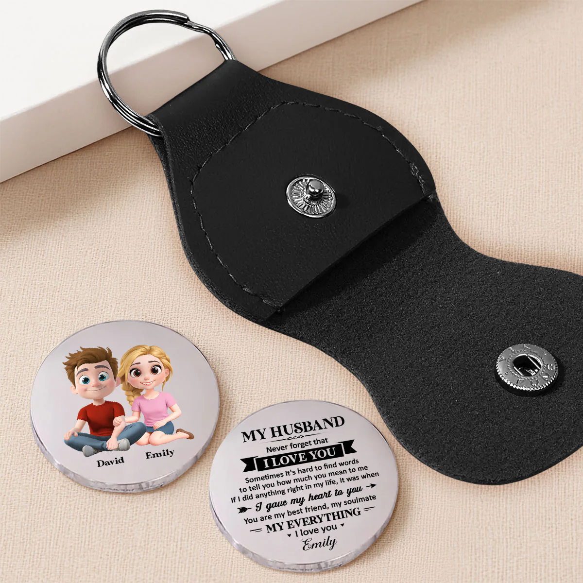 My Soulmate And My Everything - Personalized Custom Pocket Hug - Image 4
