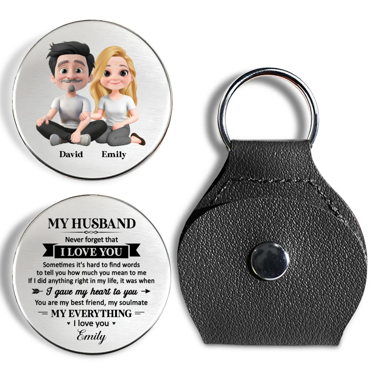 My Soulmate And My Everything - Personalized Custom Pocket Hug - Image 7