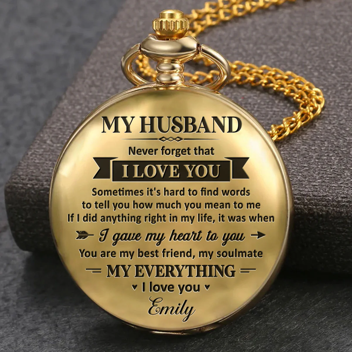 My Soulmate And My Everything - Personalized Custom Pocket Watch