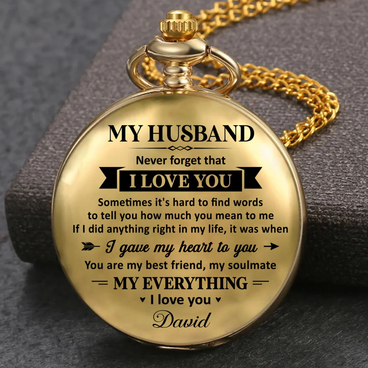 My Soulmate And My Everything - Personalized Custom Pocket Watch - Image 6