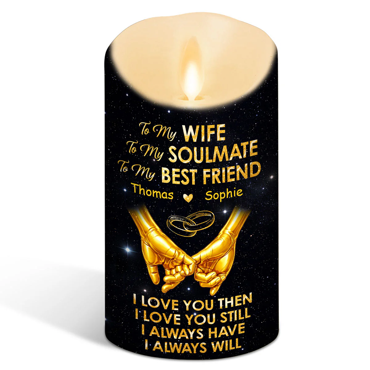 My Soulmate My Best Friend - Personalized Custom LED Candle