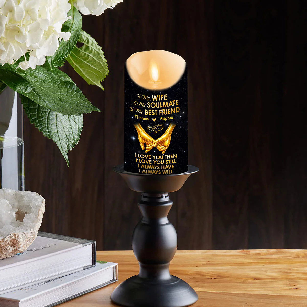 My Soulmate My Best Friend - Personalized Custom LED Candle - Image 4