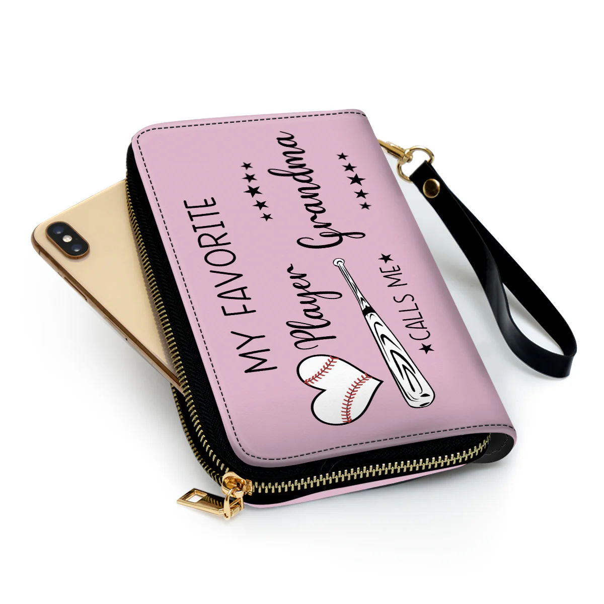 My Star Player Calls Me Grandma - Personalized Custom Leather Wallet - Image 2