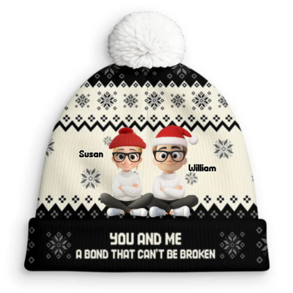 My Sweetheart Is Ahead All - Personalized Custom Bobble Beanie Hat - Image 8