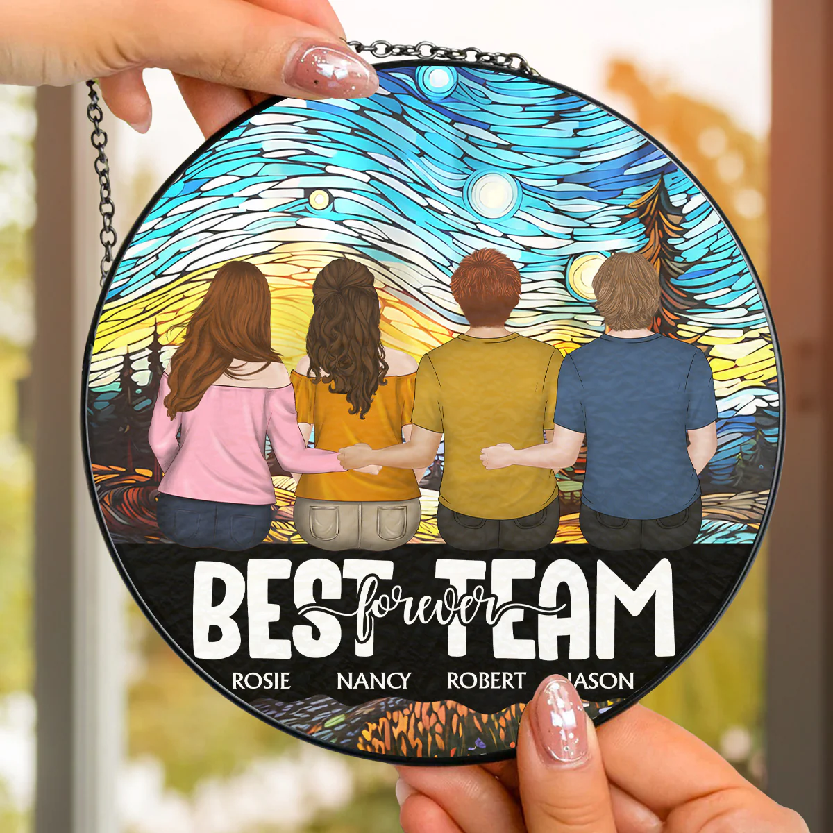 My Team - Personalized Custom Window Hanging Suncatcher - Image 2