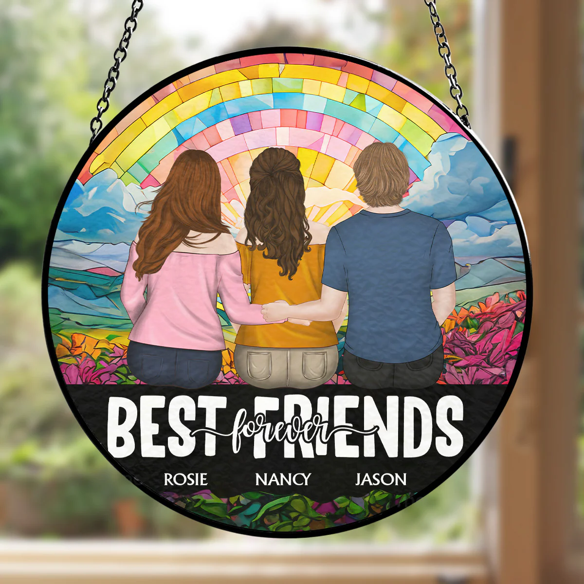 My Team - Personalized Custom Window Hanging Suncatcher - Image 4