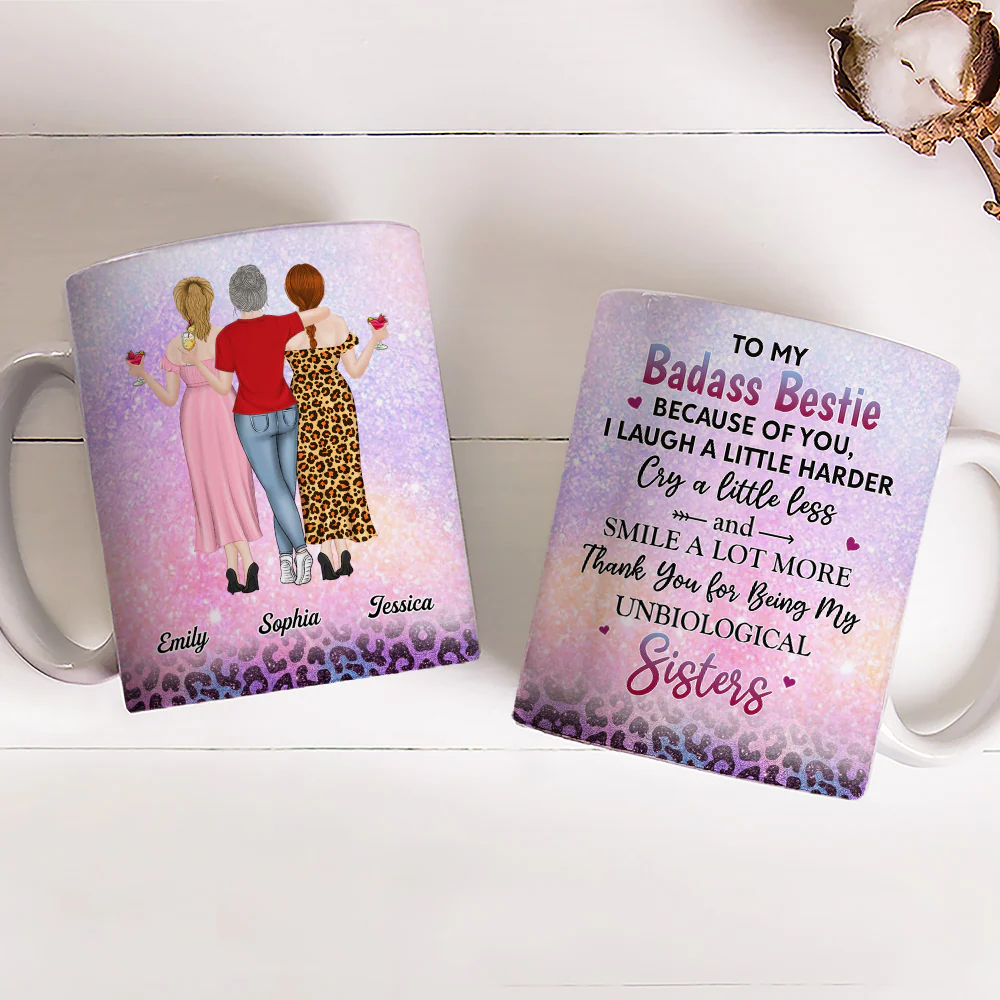 My Unbiological Sister - Personalized Custom Coffee Mug - Image 3