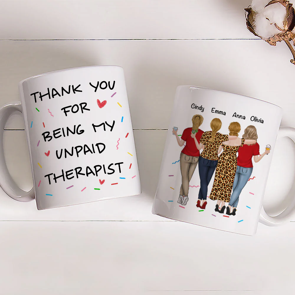 My Unpaid Therapist - Personalized Custom Coffee Mug - Image 3