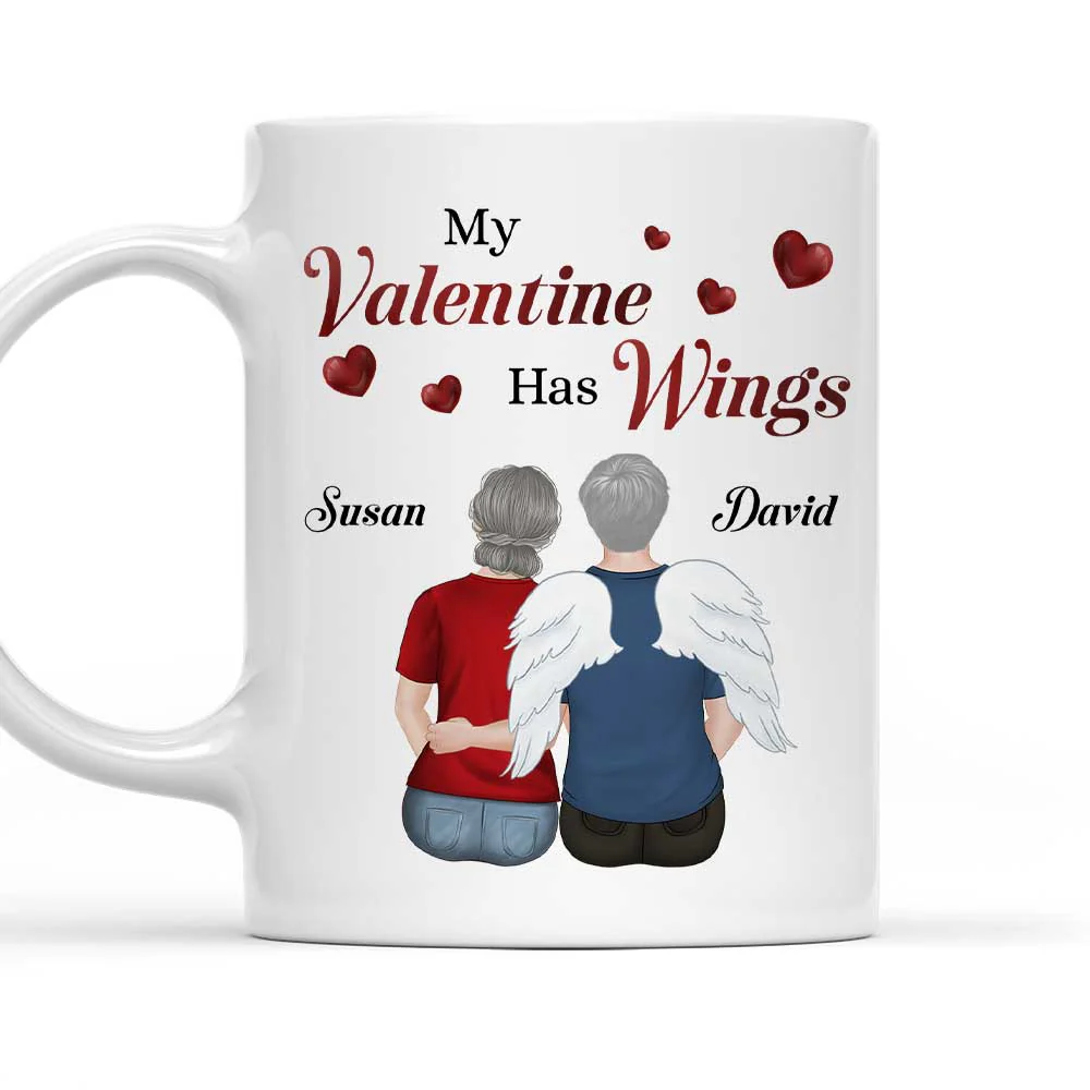 My Valentine Has Wings - Personalized Custom Coffee Mug