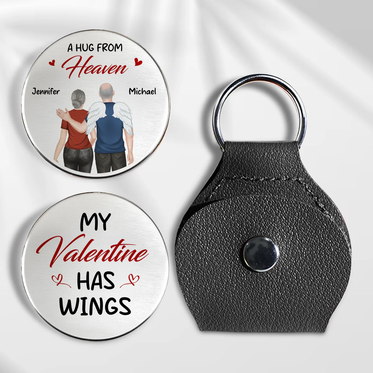 My Valentine Has Wings - Personalized Custom Pocket Hug